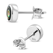 Abalone Shell Sterling Silver Stud Earrings - e364